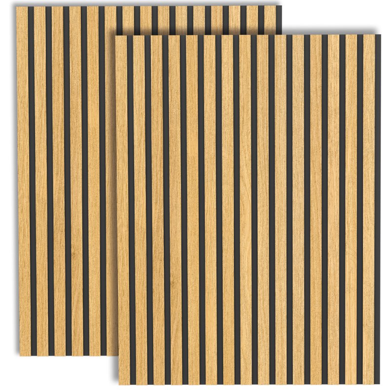 kerkmann acoustic wall panels Oxford, oak decor, anthracite, 600×800 mm, 2 pieces