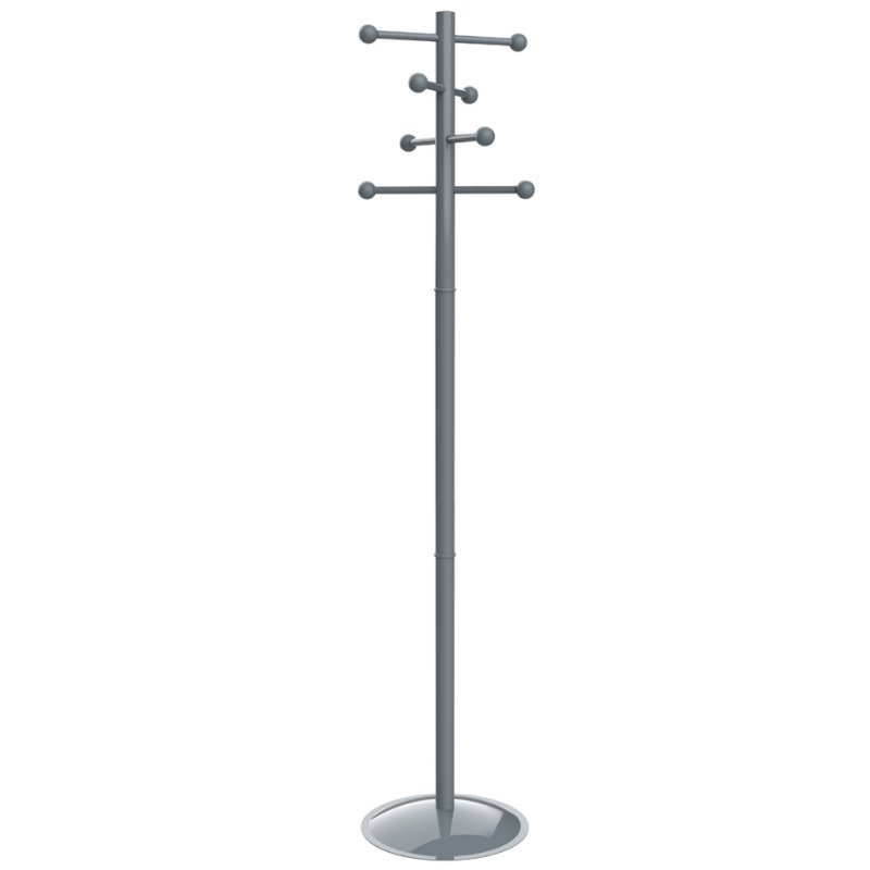 MAUL coat rack MAULsaphir Lite, 1710 mm high, grey