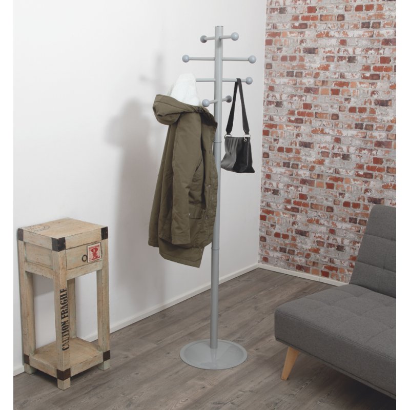 MAUL coat rack MAULsaphir Lite, 1710 mm high, grey