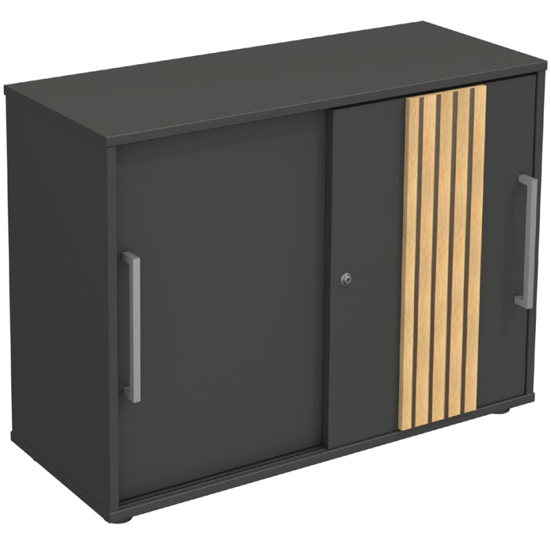 kerkmann sideboard Oxford, 2 portes coulissantes, anthracite, verrouillable