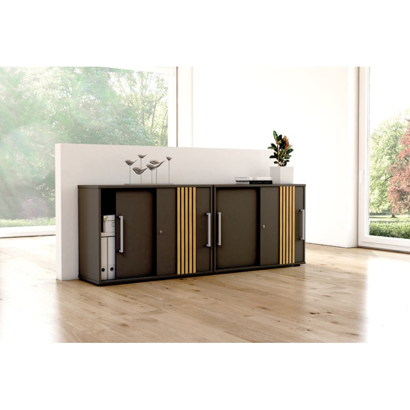 kerkmann sideboard Oxford, 2 portes coulissantes, anthracite, verrouillable