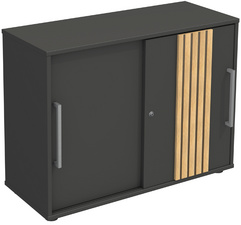 kerkmann sideboard Oxford, 2 schuifdeuren, wit, 100×40×75 cm