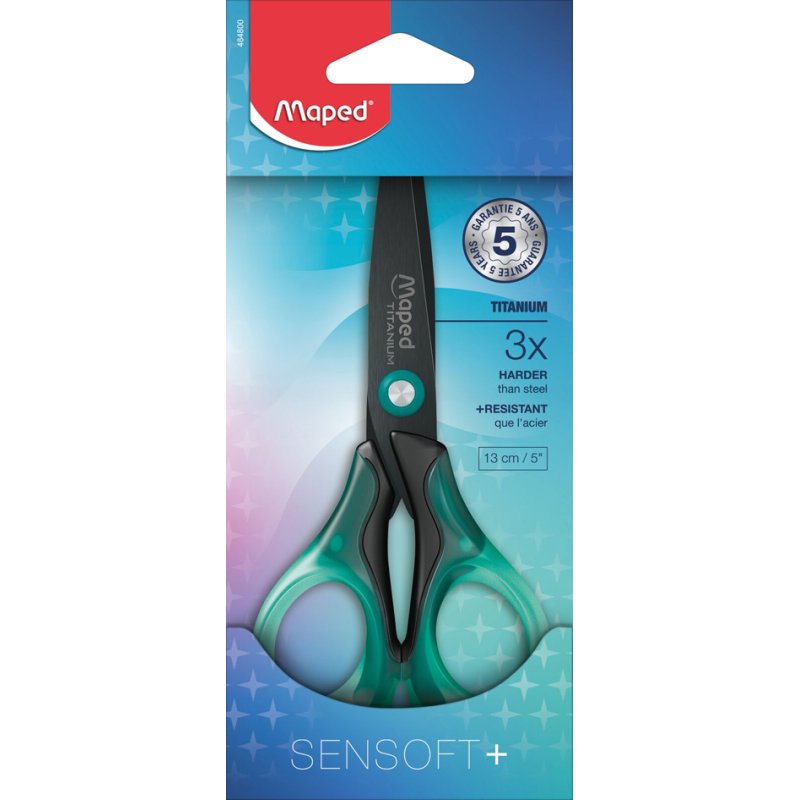 Maped ciseau Sensof, 130 mm, lame titane, poignées soft-grip