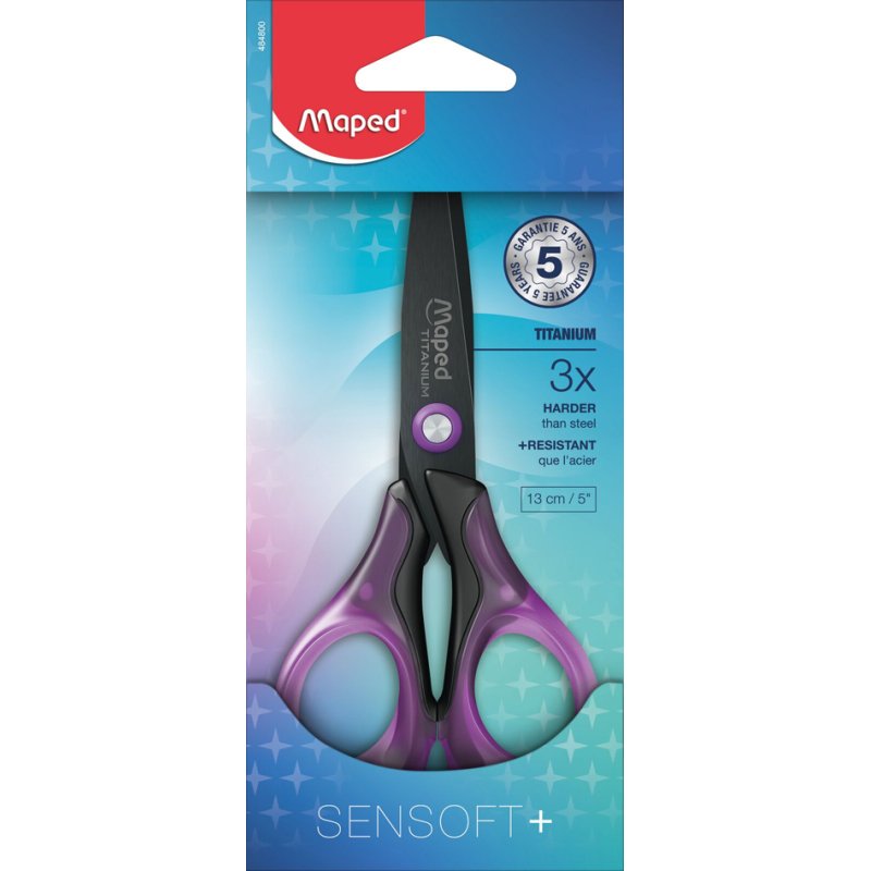 Maped ciseau Sensof, 130 mm, lame titane, poignées soft-grip