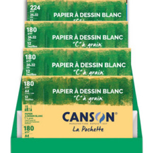 CANSON tekenpapier DESSIN, C à Grain, 40-delig display, 240×320 mm en A4