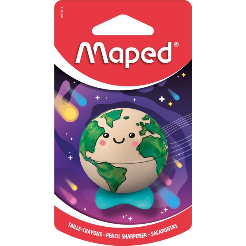 Maped pencil sharpener PLANET, metal housing, planet designs