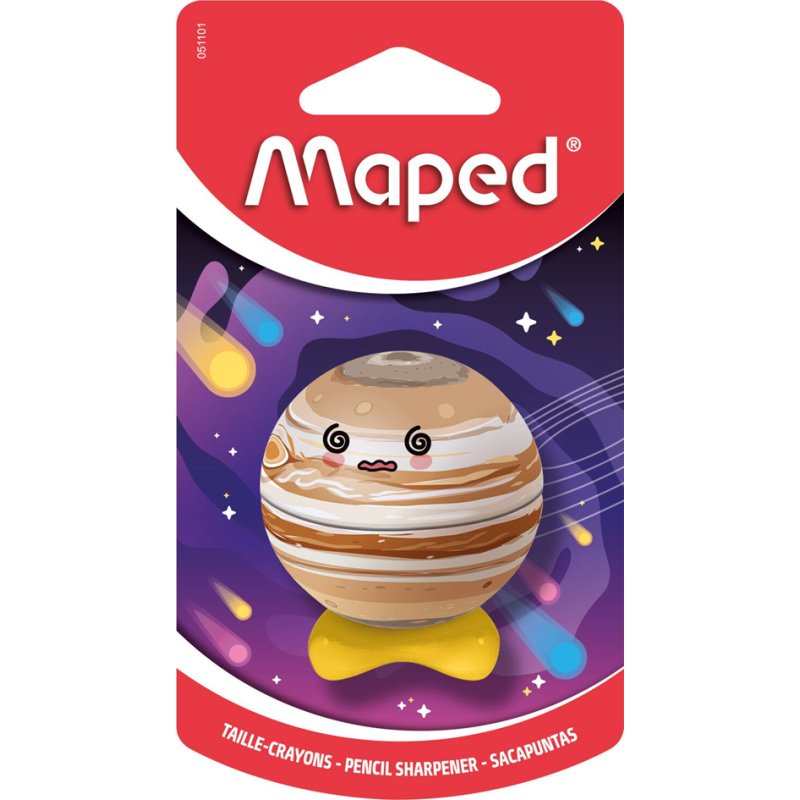 Maped pencil sharpener PLANET, metal housing, planet designs