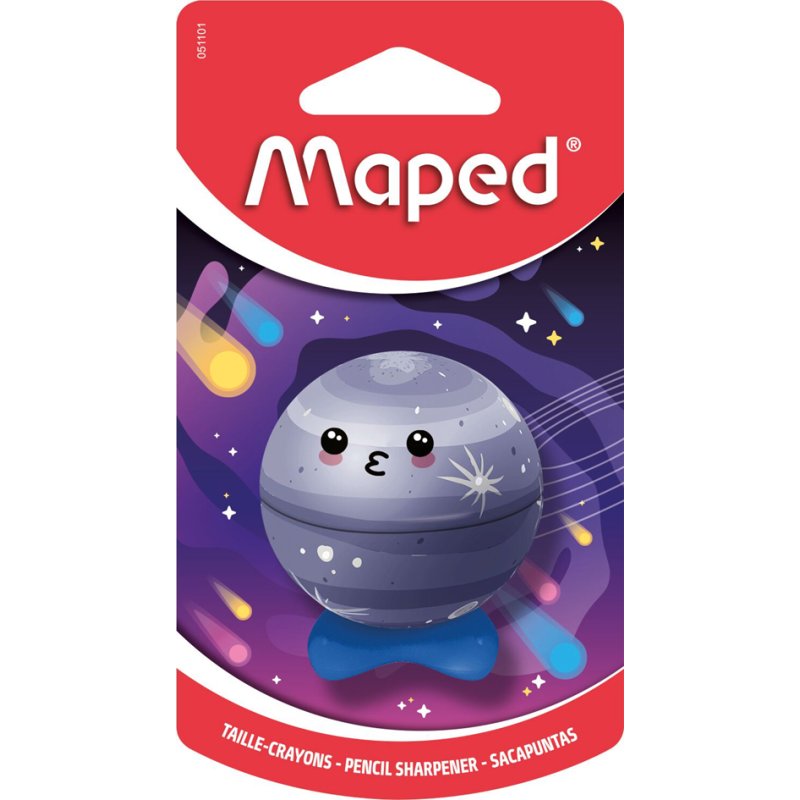 Maped pencil sharpener PLANET, metal housing, planet designs