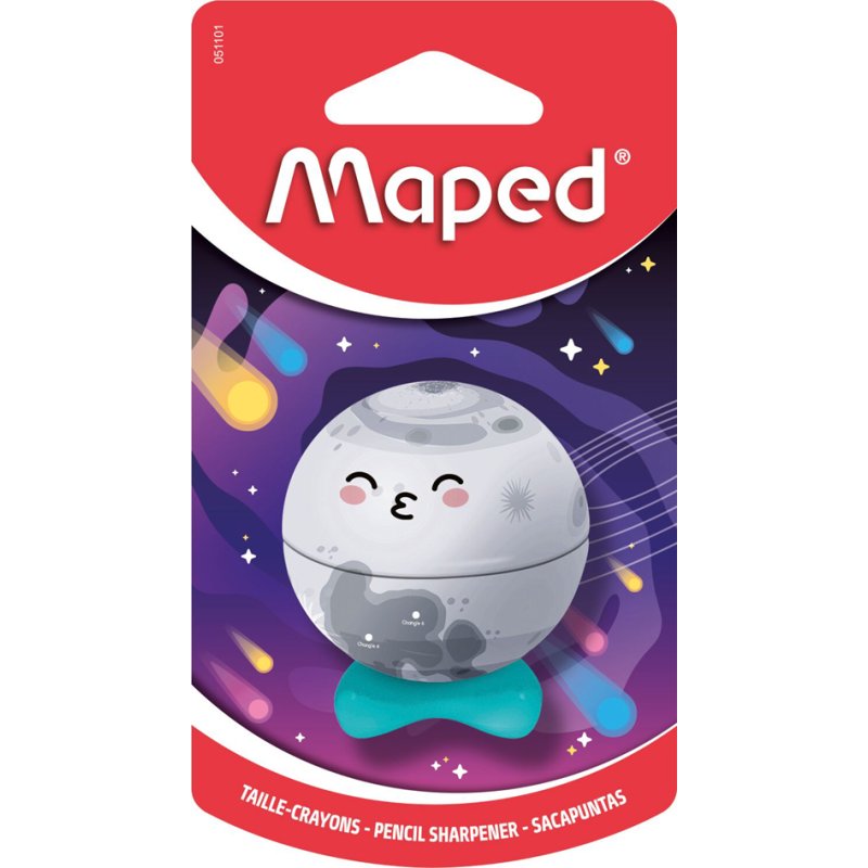 Maped pencil sharpener PLANET, metal housing, planet designs