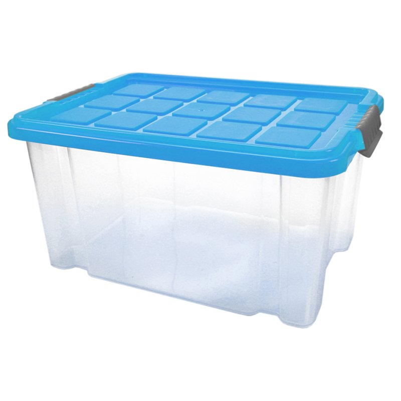 Peggy Perfect boîte de rangement avec couvercle, 15 litres, transparent, empilable