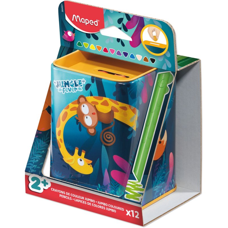 Maped coloured pencils COLOR'PEPS INFINITY, triangular, 12 pieces, metal tin