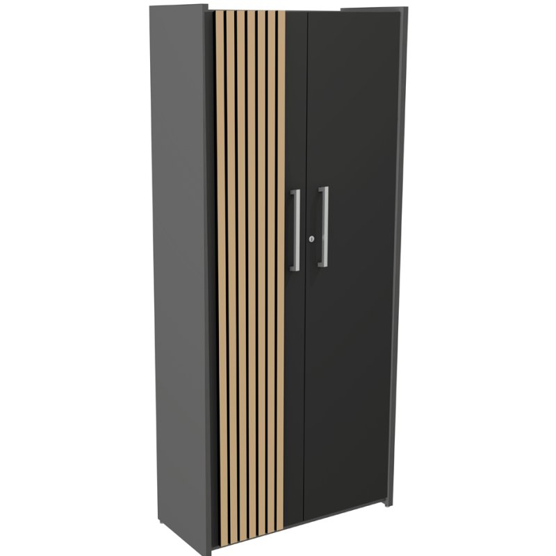 kerkmann Oxford swing-door cupboard, 5 binder heights, white, 800×360×1830 mm