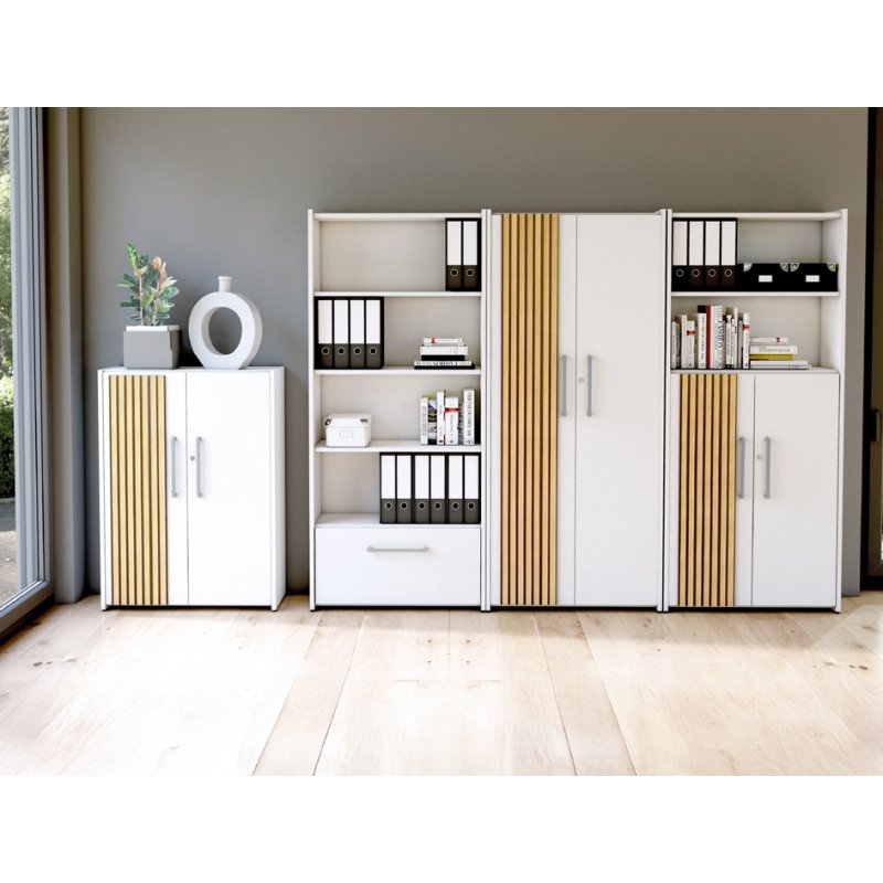 Kerkmann armoire Oxford 5OH, verrouillable, blanc, 800×360×1830 mm