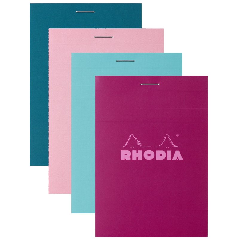 RHODIA notepad No. 11, A7, squared, assorted colours, 10 pieces