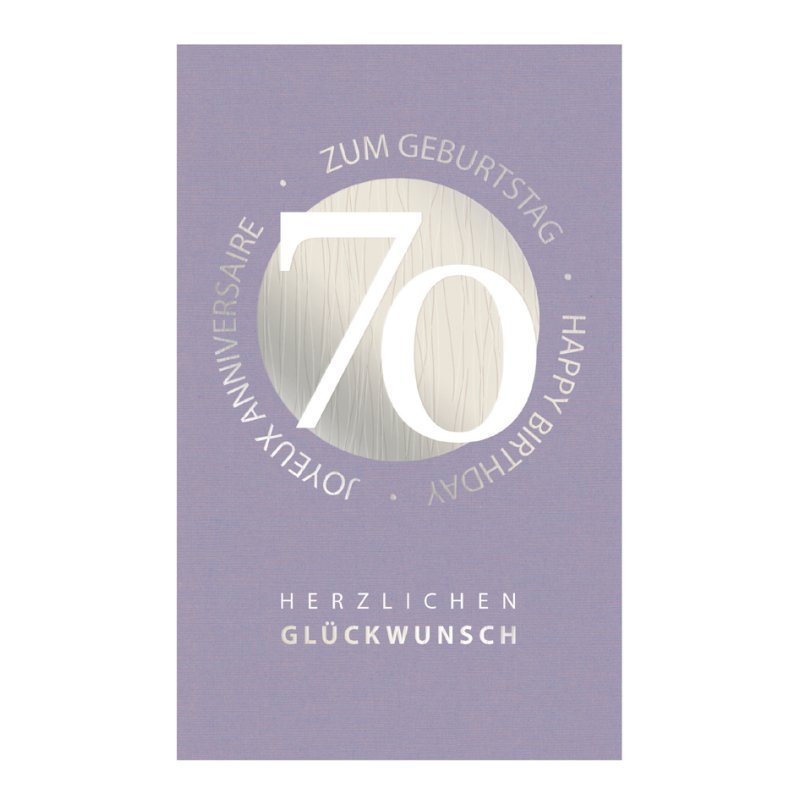 SUSY CARD Carte d'anniversaire Blümchen, 60e anniversaire, 120x170 mm, blanc