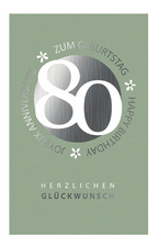 SUSY CARD Verjaardagskaart Blümchen, 70e verjaardag, 120×170 mm, wit