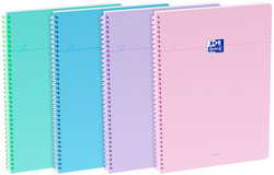 Oxford schrift Smart A4, spiraalgebonden, OptikPaper 80 g/m², pastelkleuren, 10 stuks