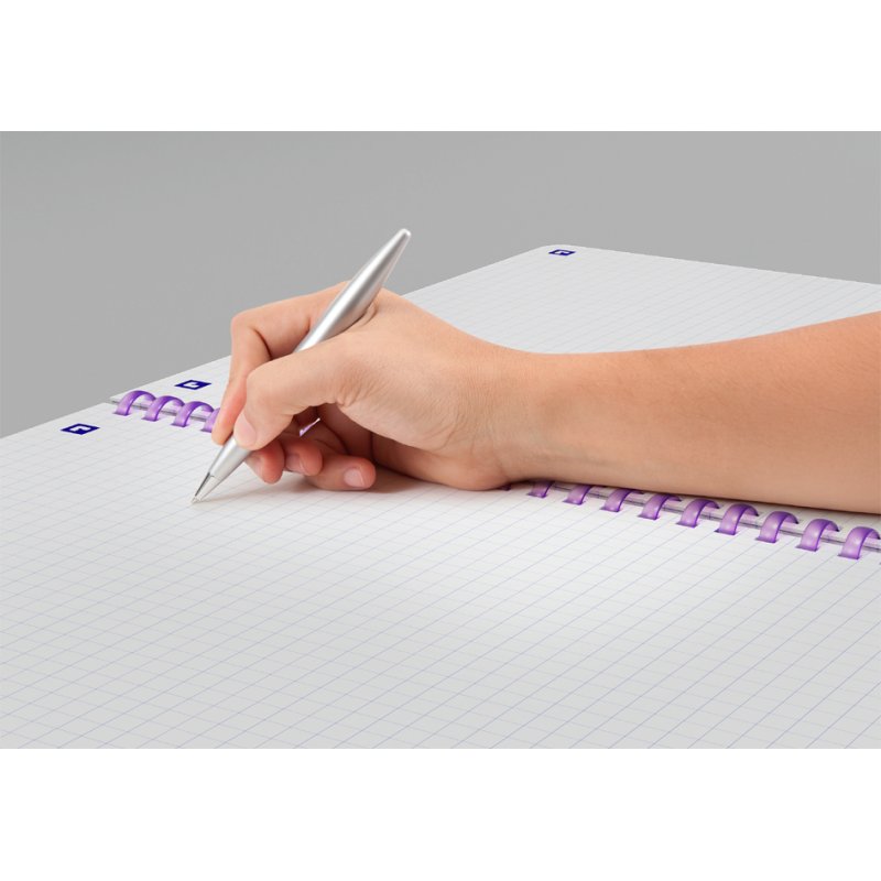 Oxford cahier Smart A4, quadrillé, reliure spirale souple, 10 pièces