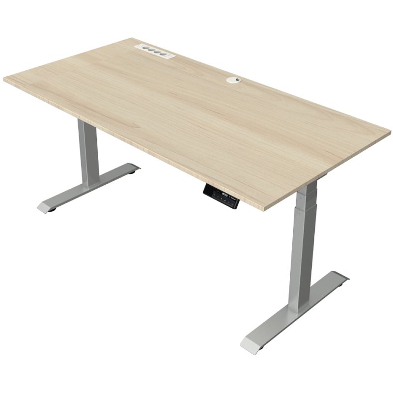 Kerkmann Move Boost sit-stand desk, electrically adjustable, maple, 2000×800 mm