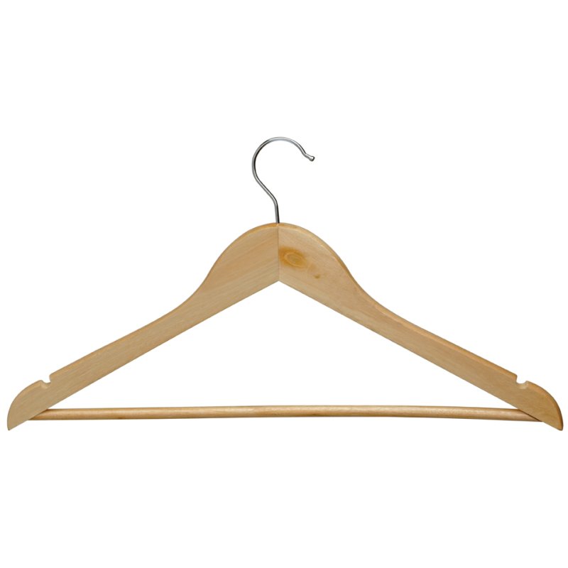 MAUL clothes hangers MAULmira, with trouser bar, natural, 20 pieces