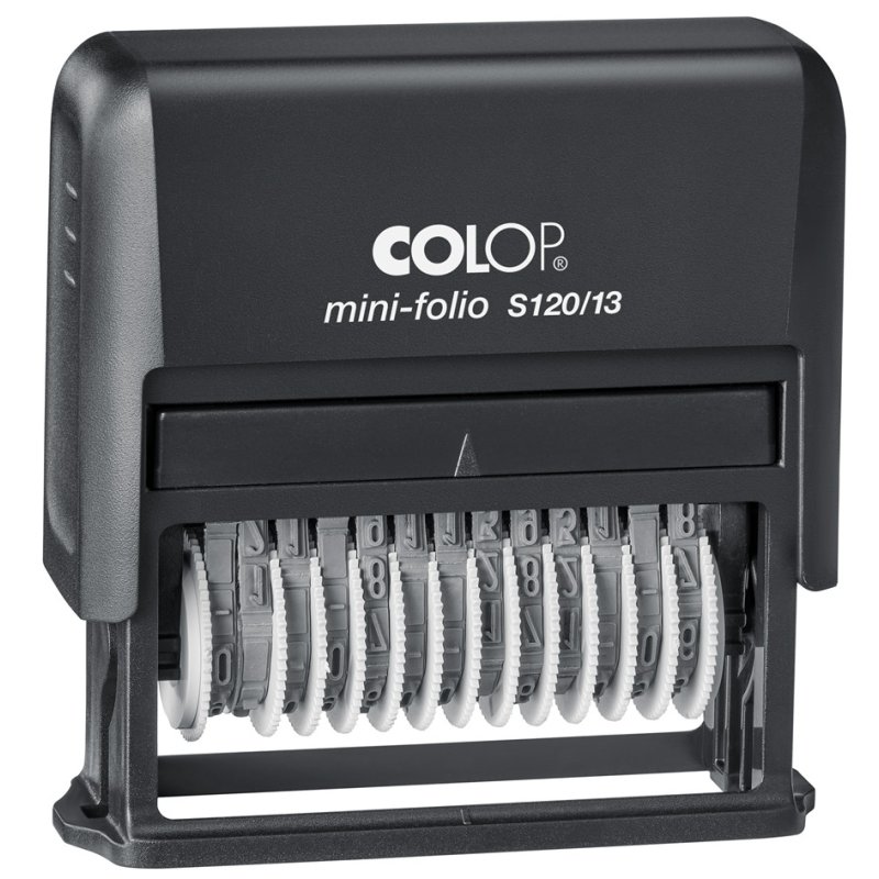 COLOP tampon numéroteur Mini Folio S120/13, 13 chiffres, auto-encreur, noir