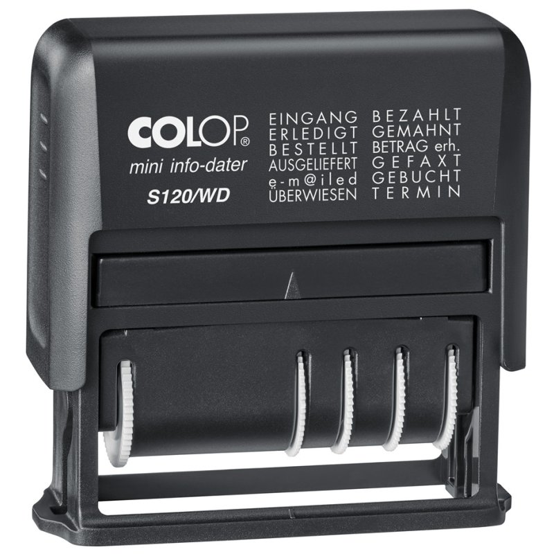 COLOP word band stamp Mini-Info-Dater S 120/WD, 12 texts, black