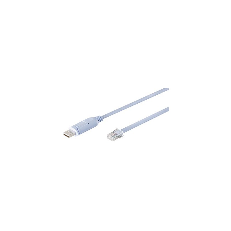 DIGITUS console adapter cable, USB 2.0 - RJ45, 1.8 m, light blue