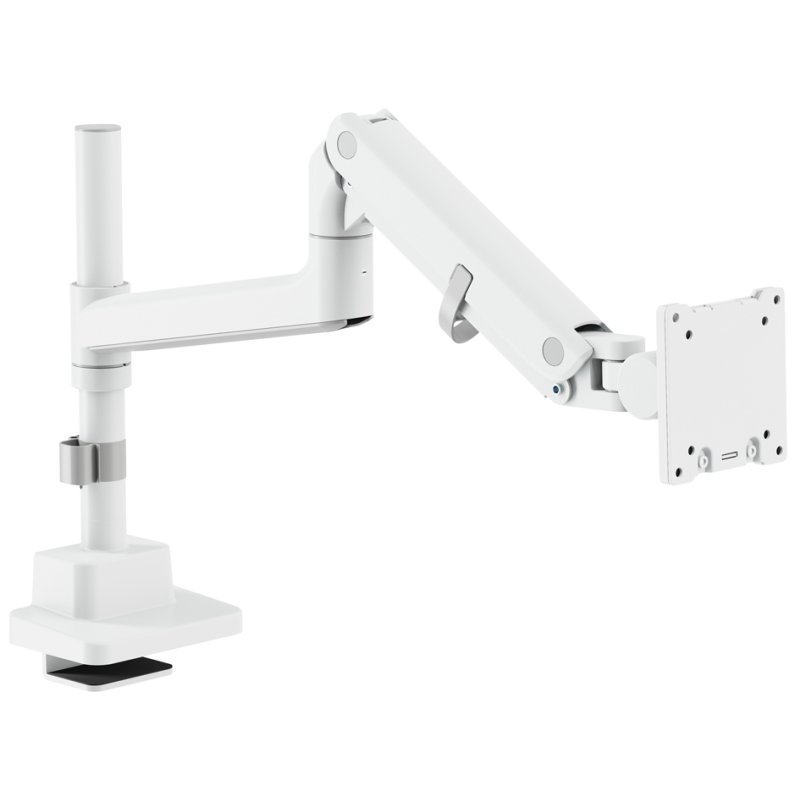 DIGITUS monitorarm single, met klem, tot 57 inch, wit