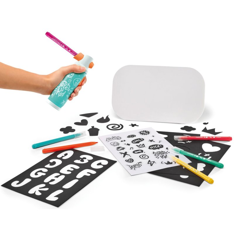 Maped CREATIV kit aérographe graffiti-tags, bombe de pulvérisation électronique, 27 pièces