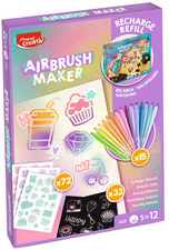 Maped CREATIV navulset airbrush, 15 stiften pasteltinten, 5 sjablonen