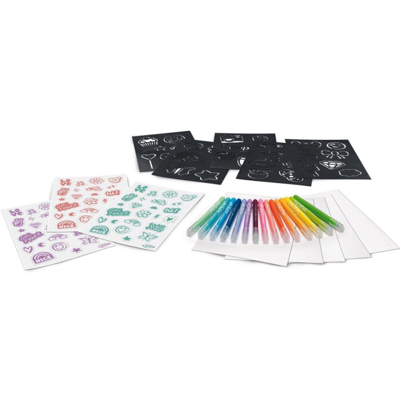 Maped CREATIV recharge aérographe, 15 marqueurs teintes pastel, 5 pochoirs