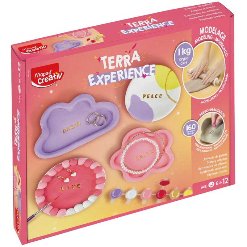 Maped CREATIV set de poterie TERRA EXPERIENCE, à partir de 6 ans, kit complet d'argile