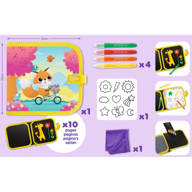 Maped Creativ travel diary, reusable pages, 8-piece
