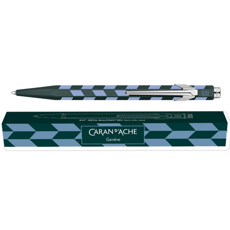 CARAN D'ACHE stylo à bille 849 MOSAIC, rouge grenade, pointe moyenne, rechargeable
