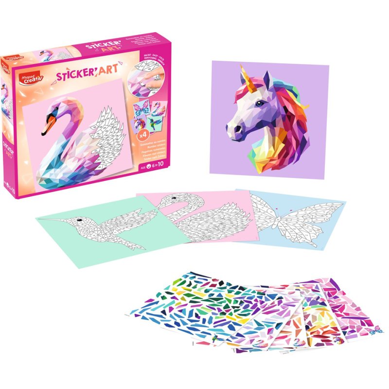 Maped CREATIV STICKER'ART Elegante Wesen, 4 cards, from 6 years