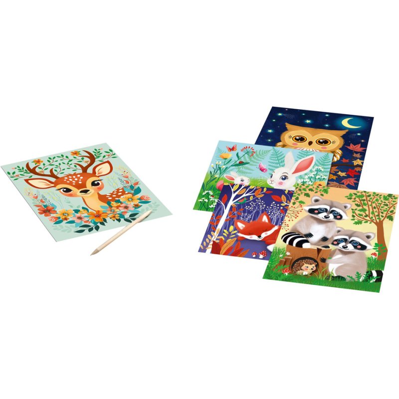 Maped CREATIV colouring cards WOODLAND ANIMALS, 190×230 mm, forest animals, 5 cards