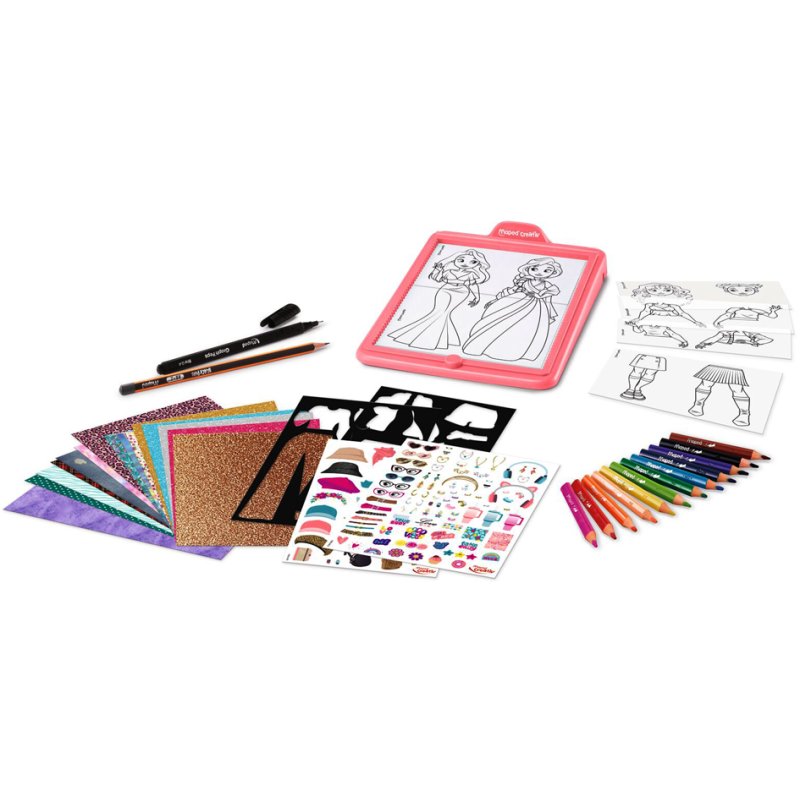 Maped LED light board AVATAR FASHION BFF, pink, battery operated, accessories included