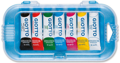 GIOTTO Gouache Extra Fine, 12 aluminiumtubes à 10 ml, diverse kleuren