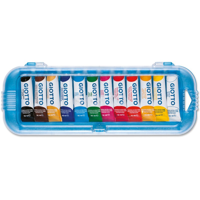 GIOTTO gouache Extra Fine, 10 tubes de 10 ml, couleurs assorties