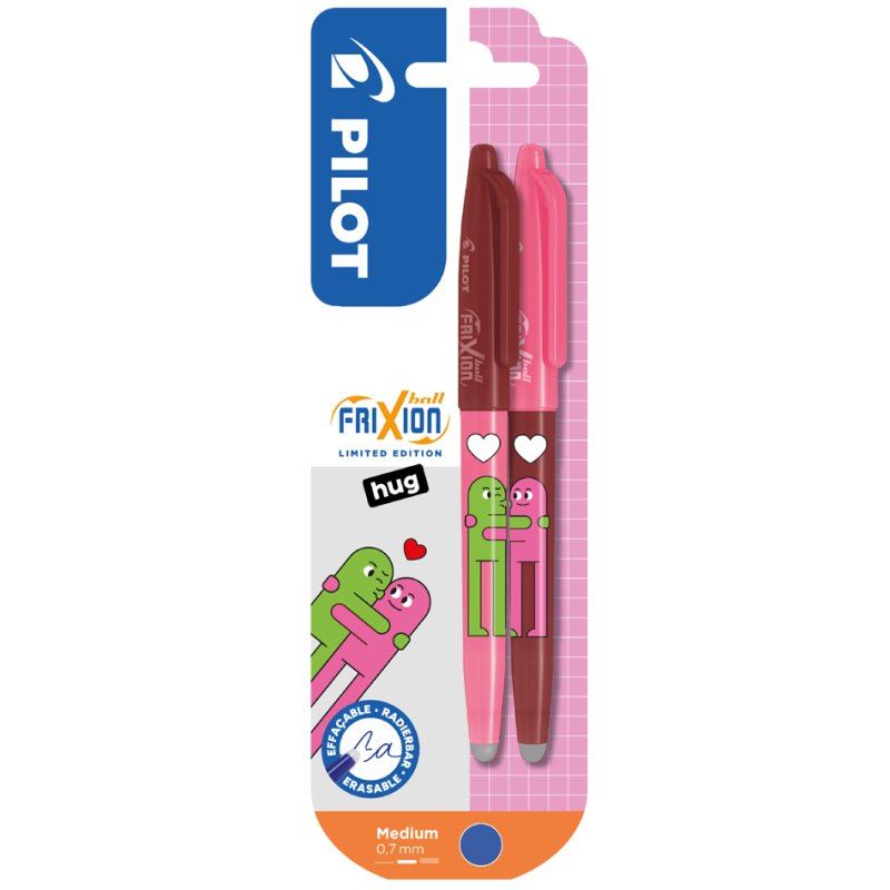 PILOT gel rollerpen FRIXION BALL Friends, blauw, 0,35 mm, 2 stuks