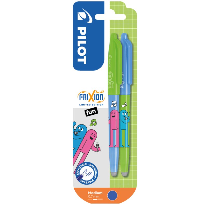 PILOT gel rollerpen FRIXION BALL Friends, blauw, 0,35 mm, 2 stuks