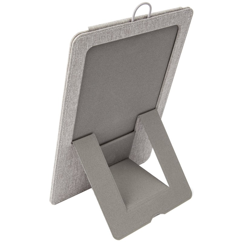 sigel porte-menu pince-bloc, A5, RPET, 20 feuilles, gris foncé/beige
