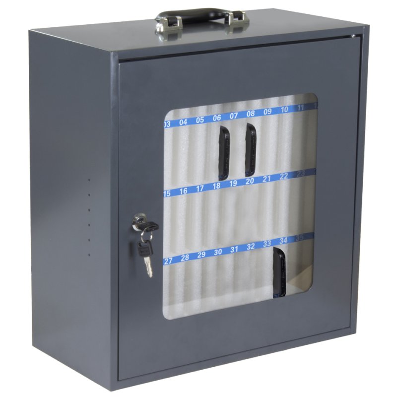 kangaro smartphone-kast, 48 vakken, donkergrijs, 376×205×445 mm