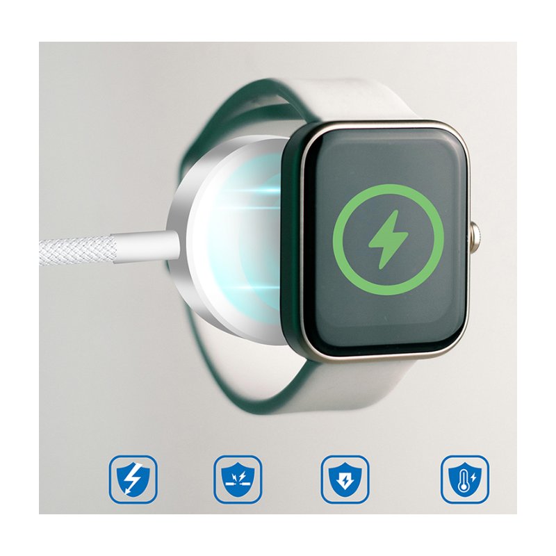 LogiLink smartwatch wireless charging cable for Apple, white, USB-C, 1.0 m