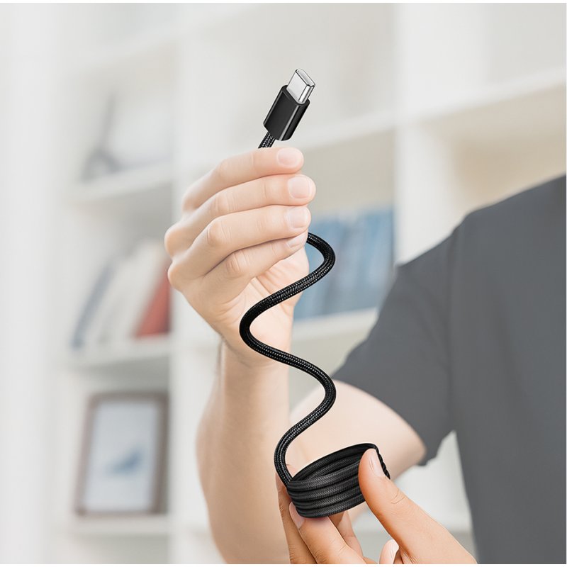 LogiLink câble de données et recharge magnétique, USB-C, noir, 1,5 m