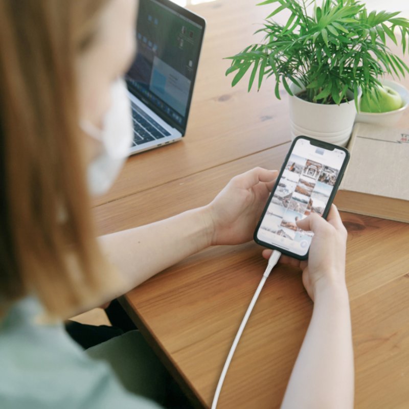 LogiLink Câble USB 2.0, USB-C vers Micro USB-B, 0,3 m, blanc