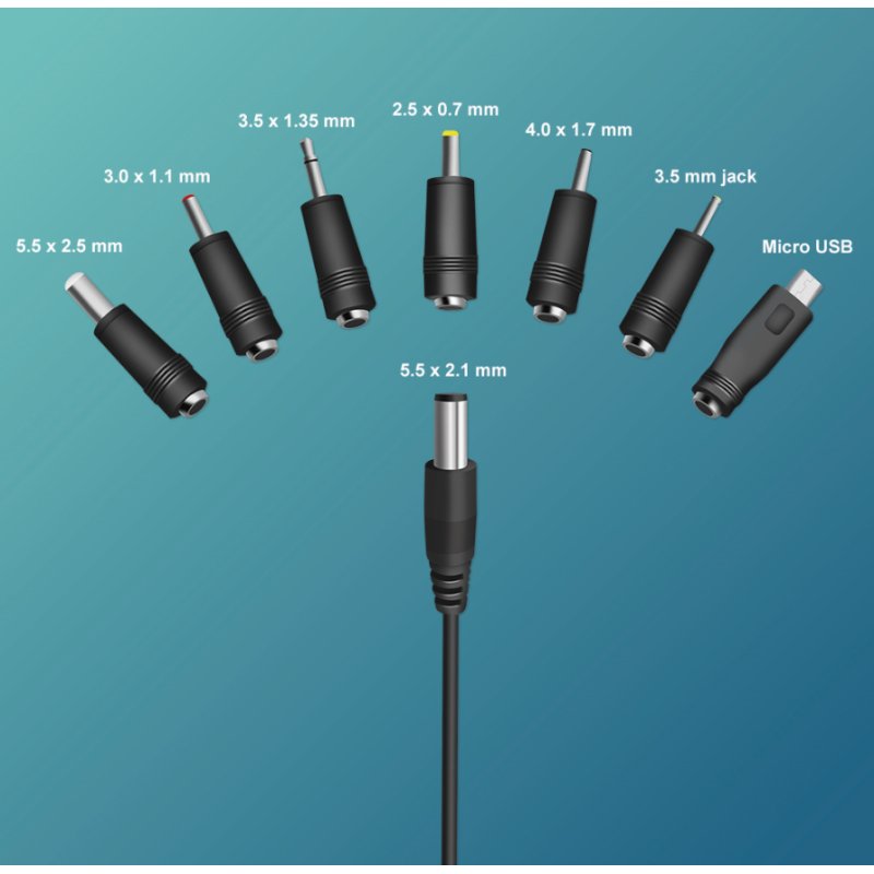 LogiLink universal adapter, 24 Watt, 3-12 Volt, black