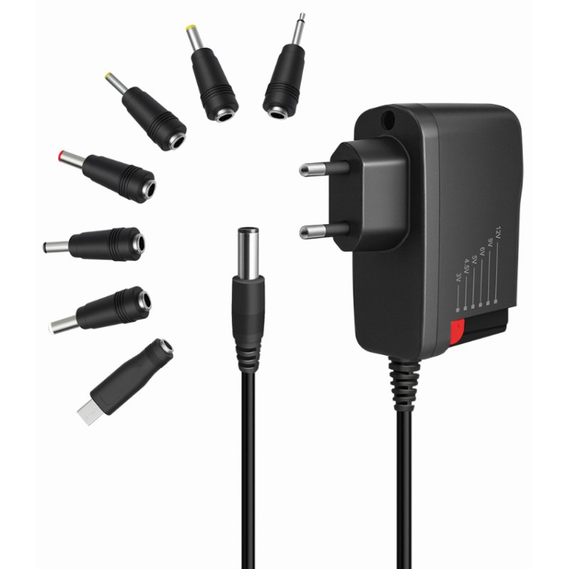LogiLink universal adapter, 24 Watt, 3-12 Volt, black