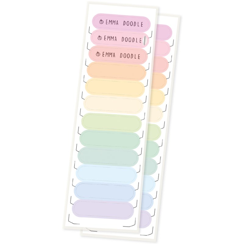 COLOP MARKY pen labels, 10 × 42 mm, 12 pastel colours, 96 pieces