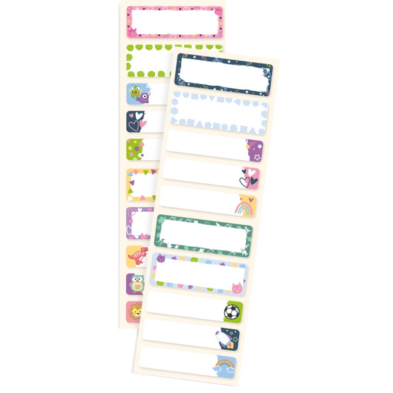 COLOP MARKY set d'étiquettes vaisselle, lave-vaisselle résistant, 60 étiquettes, 20 designs
